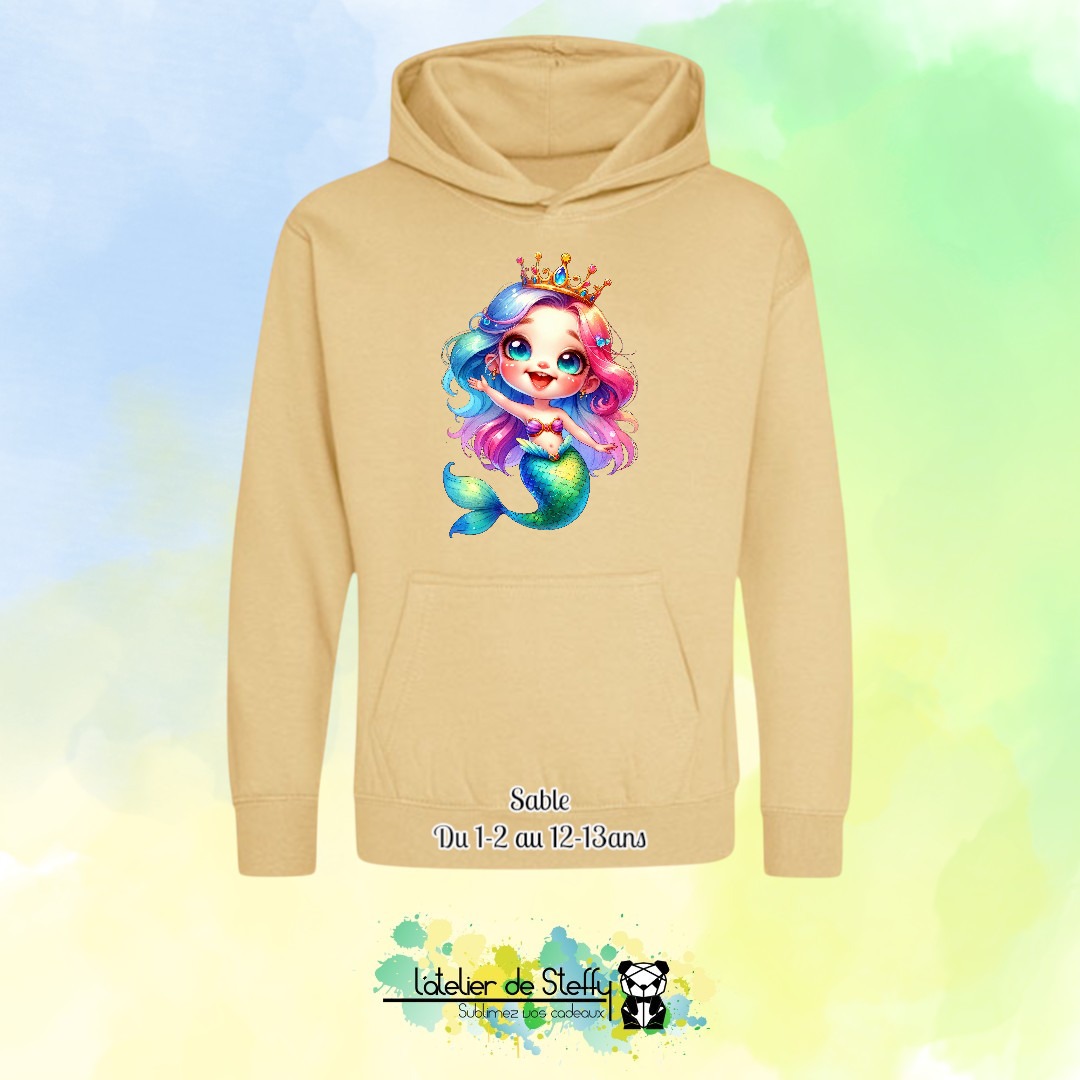 Sweat capuche Noah - Sirène arc-en-ciel – Image 37