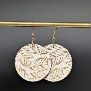 Boucles d'oreilles Sévia - Feuille d'or (avec défaut)