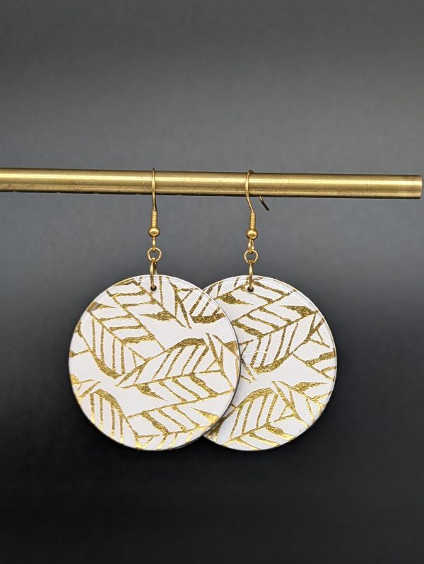 Boucles d'oreilles Sévia - Feuille d'or (avec défaut)