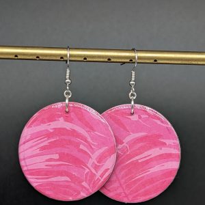 Boucles d'oreilles Sévia - Palmier rose