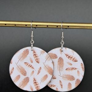 Boucles d'oreilles Sévia - Plumes d'automne (avec défaut)