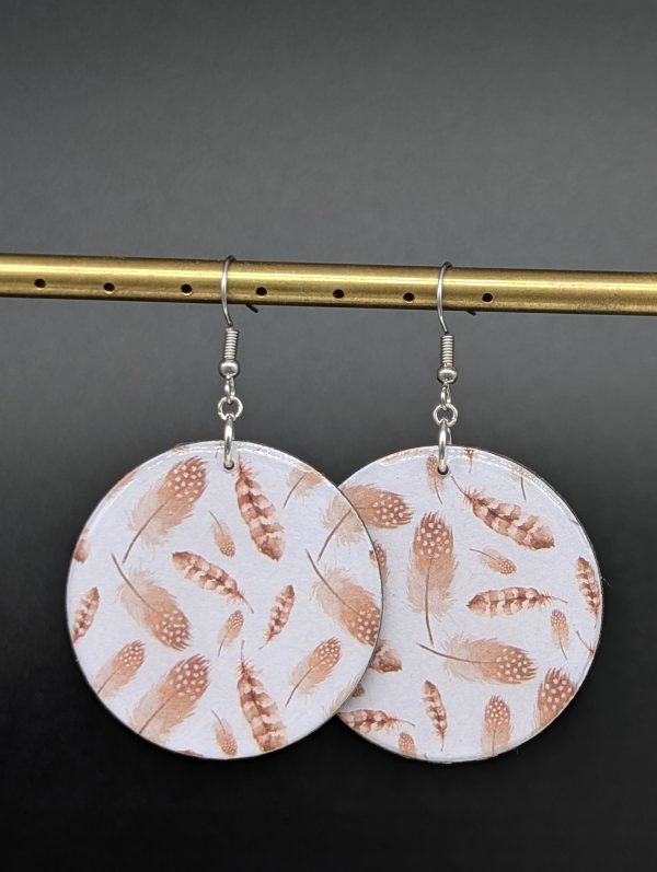 Boucles d'oreilles Sévia - Plumes d'automne (avec défaut)