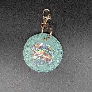 Porte clés simili - Rond vert - Spécial pêcheur