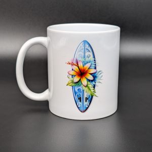 Mug blanc - Surf exotique