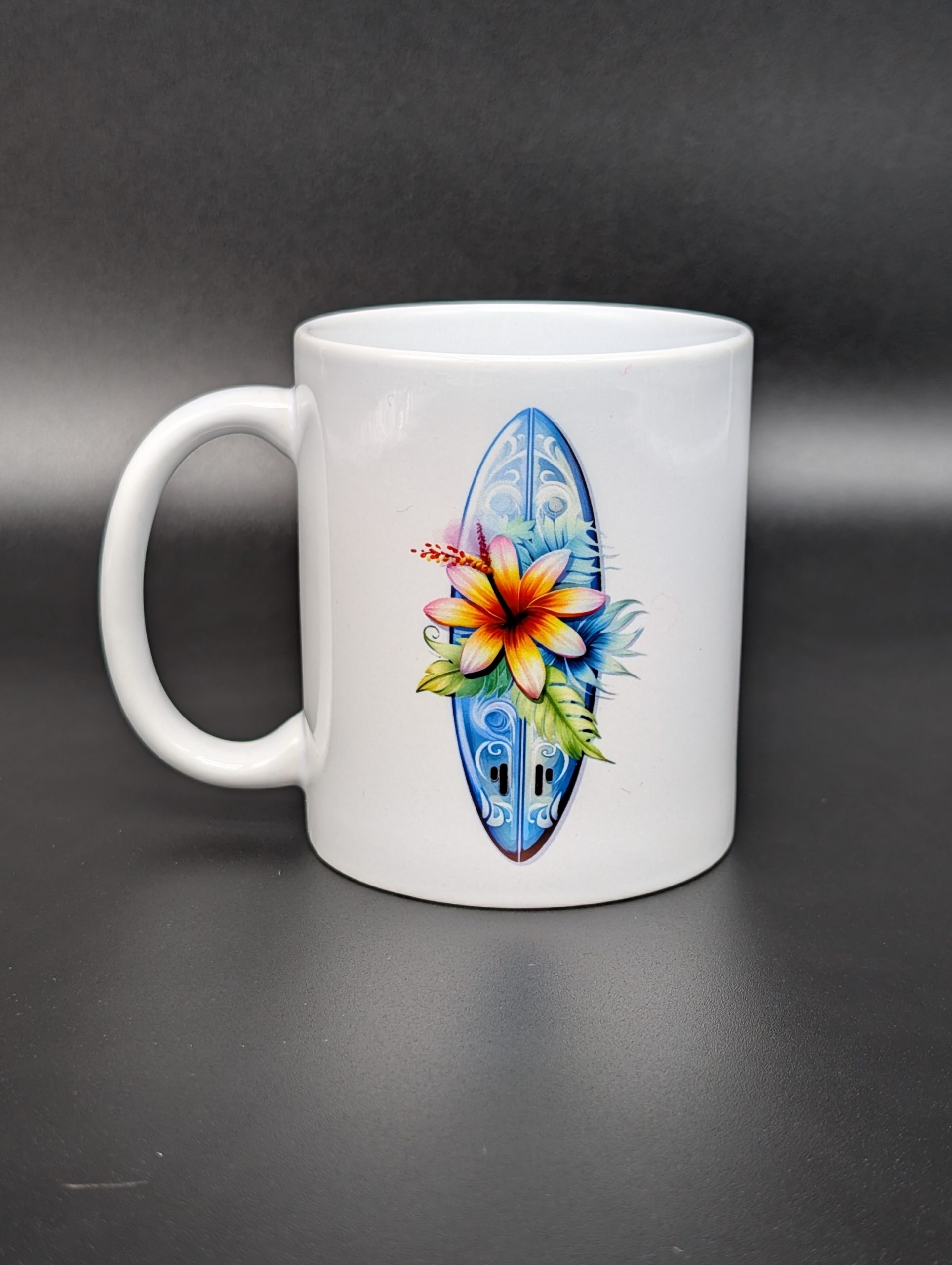 Mug blanc - Surf exotique