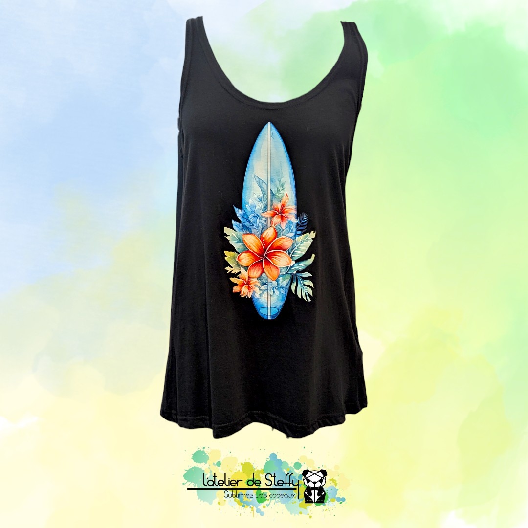 Débardeur Bérénice - M - Surf fleuri
