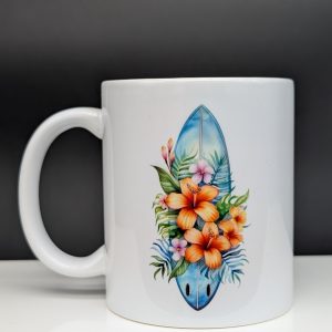 Mug blanc - Surf hibiscus
