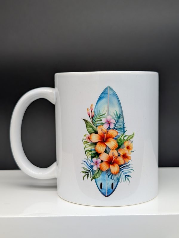 Mug blanc - Surf hibiscus