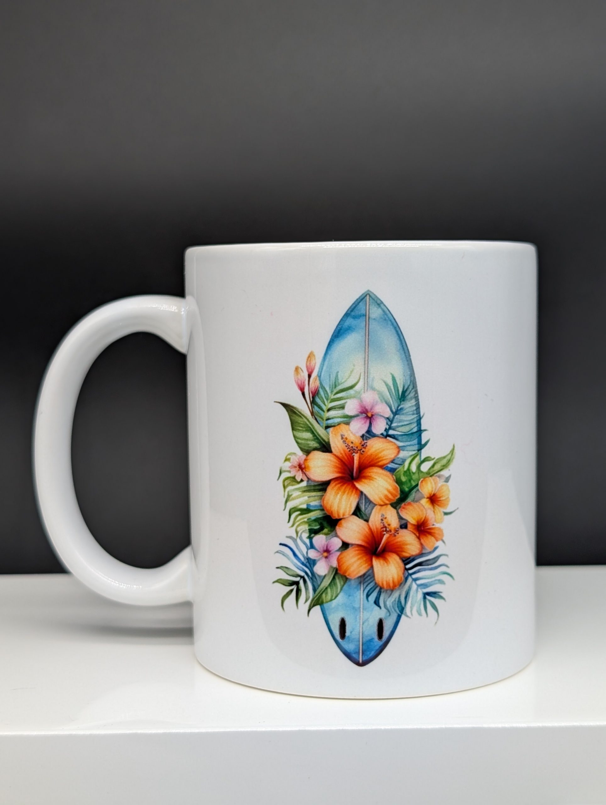 Mug blanc - Surf hibiscus