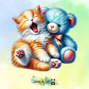 Chaton et ourson