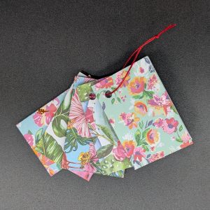 Lot de 5 étiquettes cadeau - Vacances fleuries