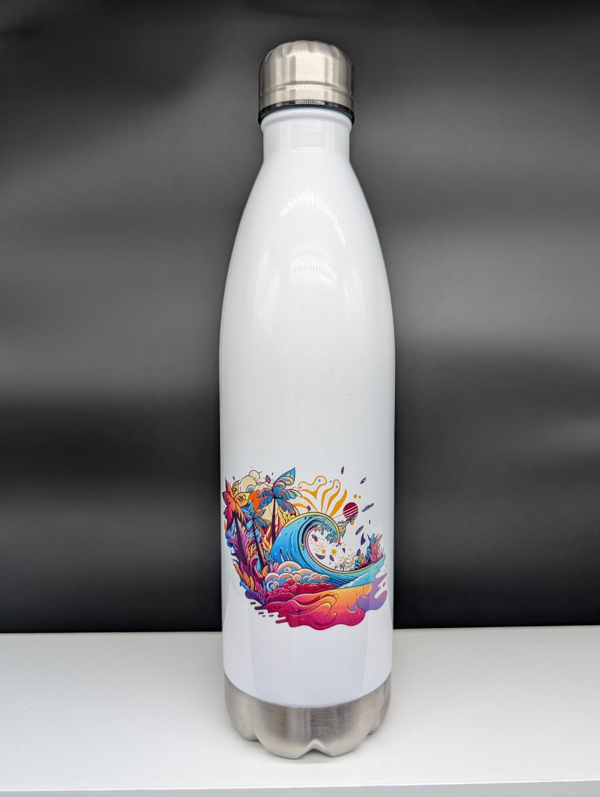 Bouteille isotherme 75cl - Vague colorée