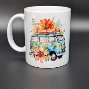 Mug blanc - Van aquarelle