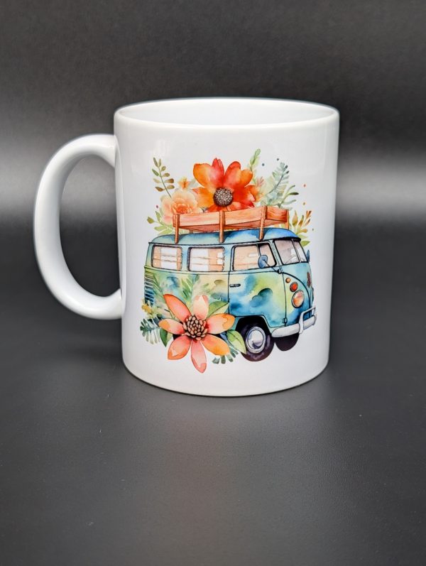Mug blanc - Van aquarelle