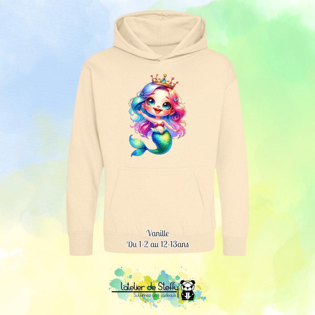 Sweat capuche Noah - Sirène arc-en-ciel – Image 38