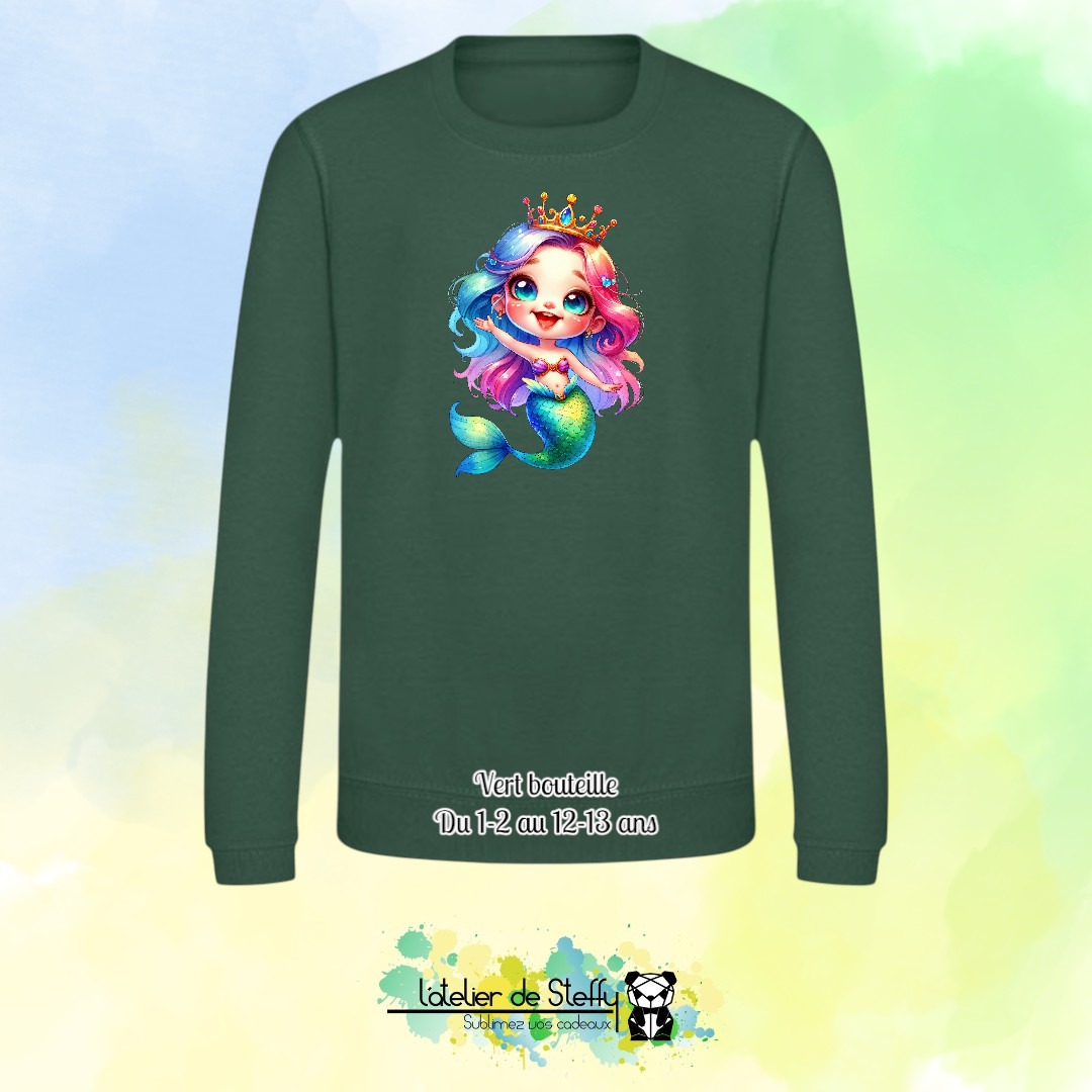 Sweat col rond Lyzo - Sirène arc-en-ciel – Image 25