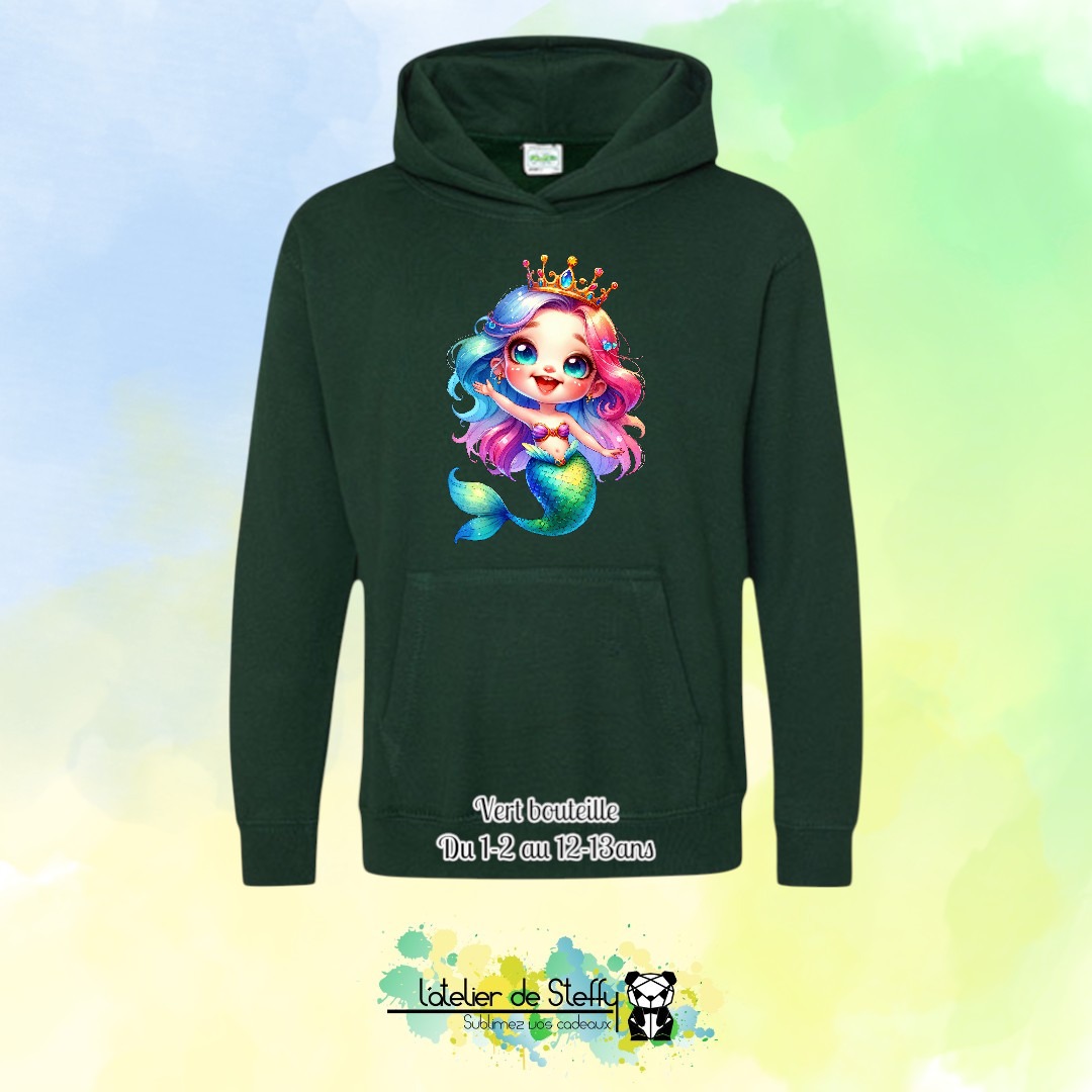 Sweat capuche Noah - Sirène arc-en-ciel – Image 39
