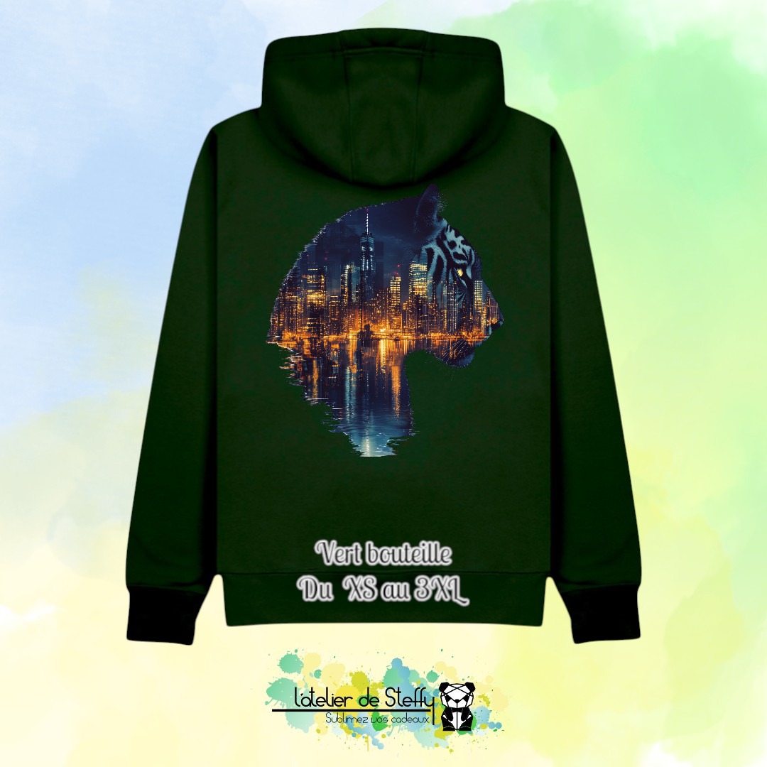 Sweat capuche JP - Tigre nocturne – Image 23