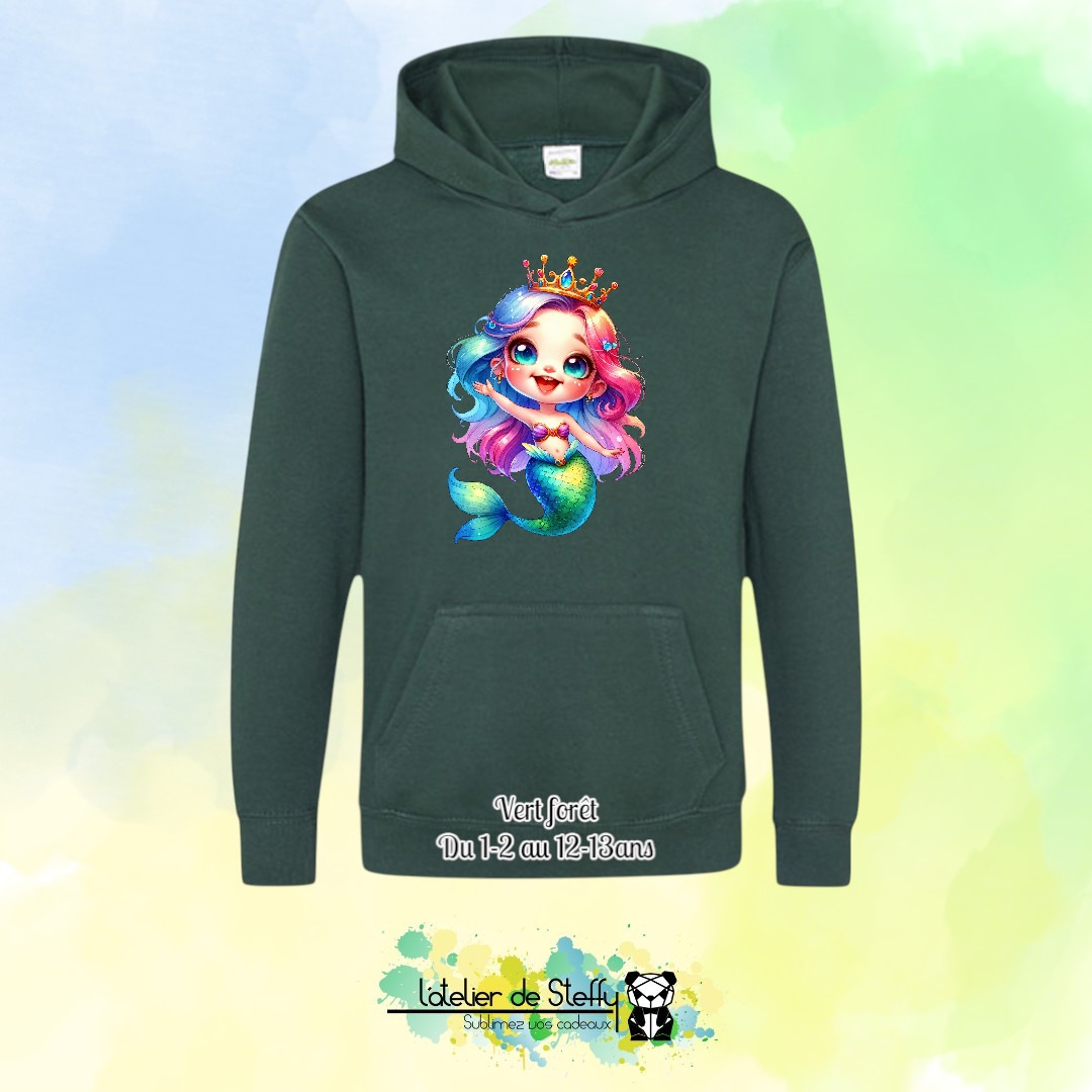 Sweat capuche Noah - Sirène arc-en-ciel – Image 40