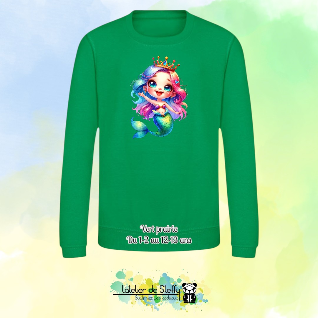 Sweat col rond Lyzo - Sirène arc-en-ciel – Image 26