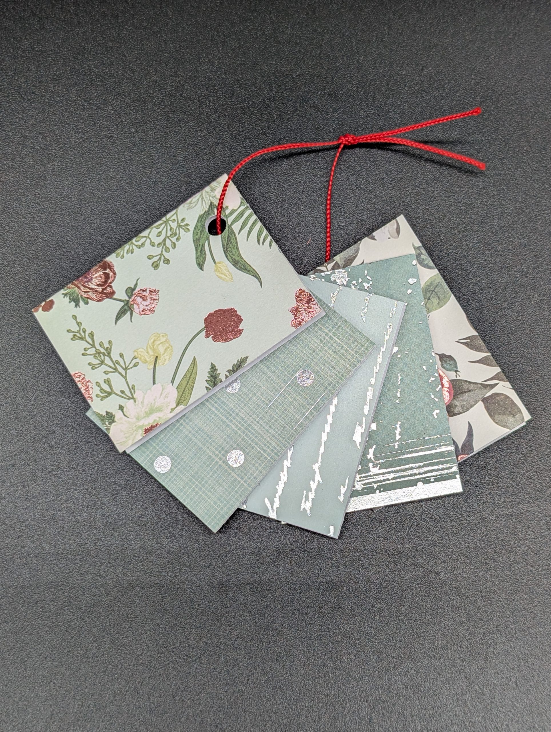 Lot de 5 étiquettes cadeau - Vert