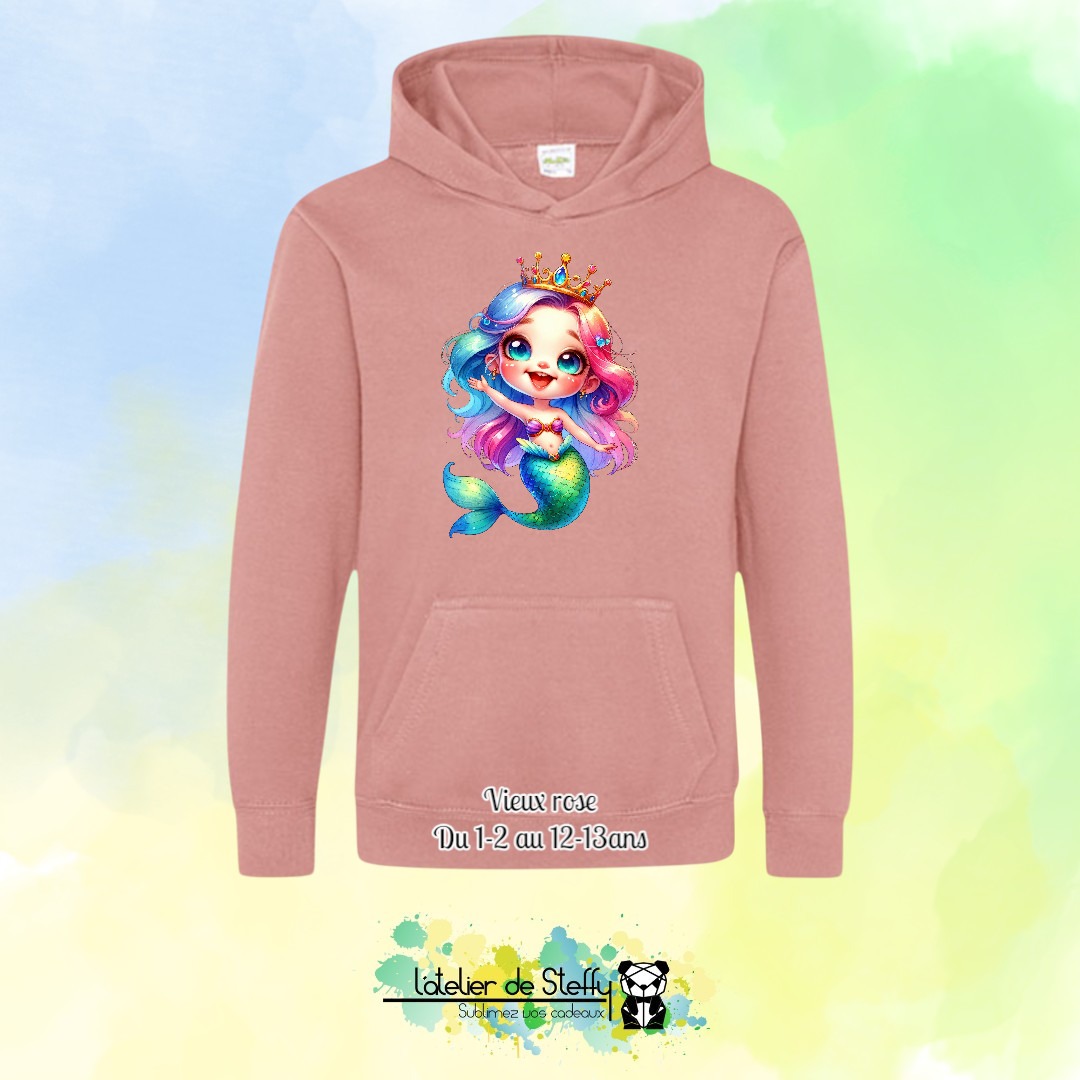 Sweat capuche Noah - Sirène arc-en-ciel – Image 43