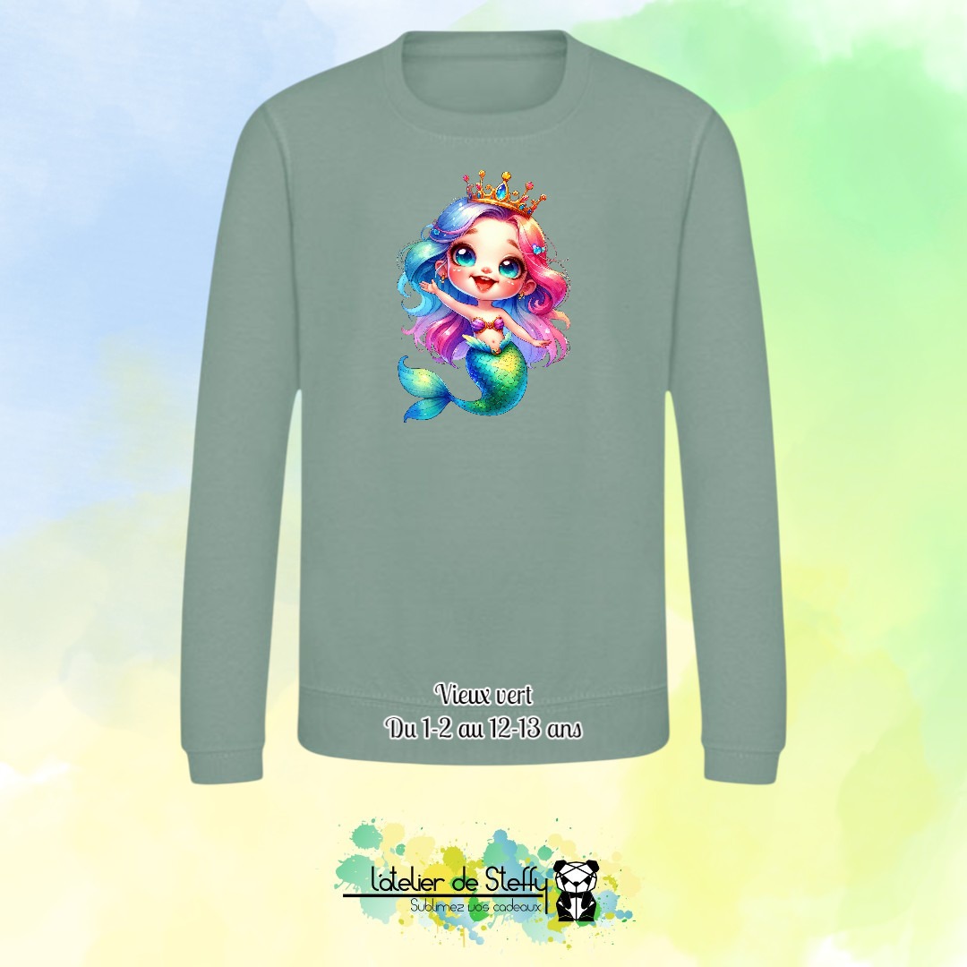 Sweat col rond Lyzo - Sirène arc-en-ciel – Image 29