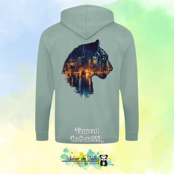 Veste sweat capuche Tof - Tigre nocturne – Image 28