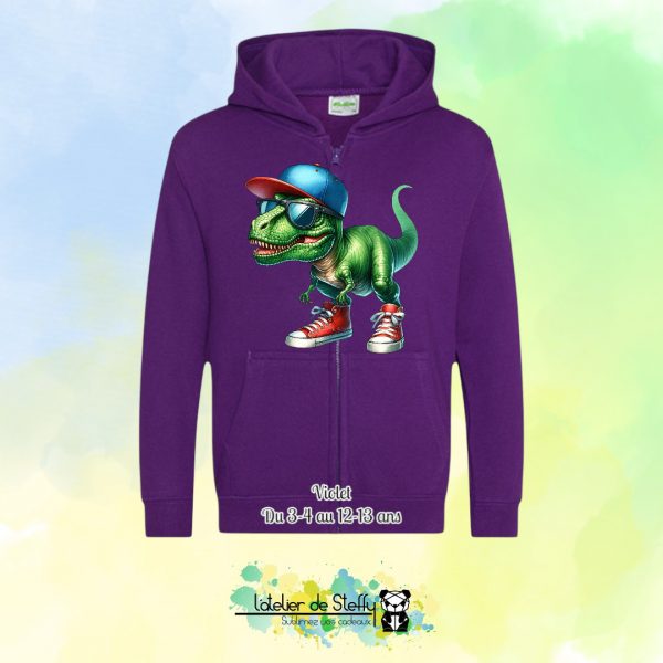 Veste sweat capuche Lou - T-rex cool – Image 18