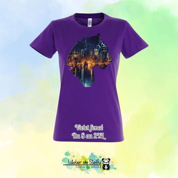 Tee shirt Steffy - Tigre nocturne – Image 30