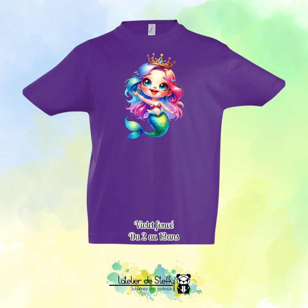 Tee shirt Max - Sirène arc-en-ciel – Image 13