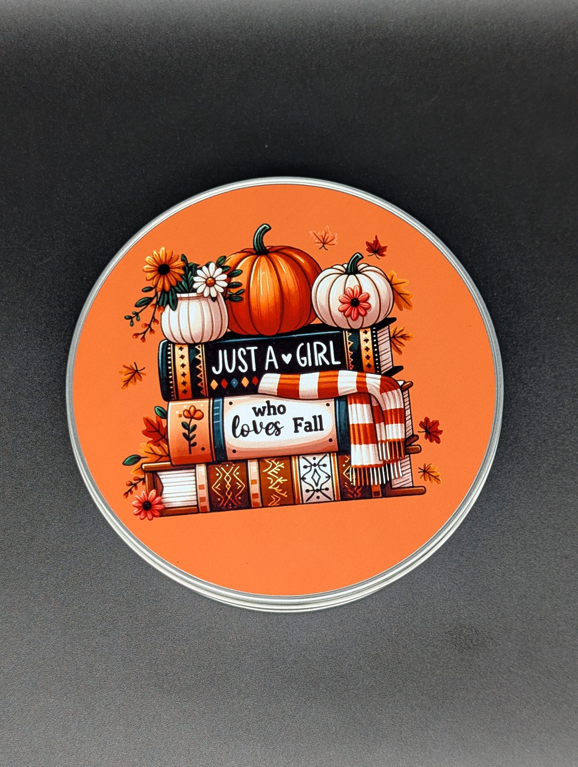 Boîte métal ronde - Amour d'automne