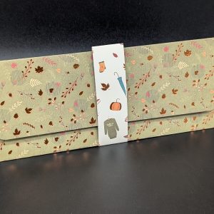 Pochette cadeau - Automne vert