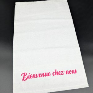 Serviette éponge 30x50cm - Bienvenue chez nous