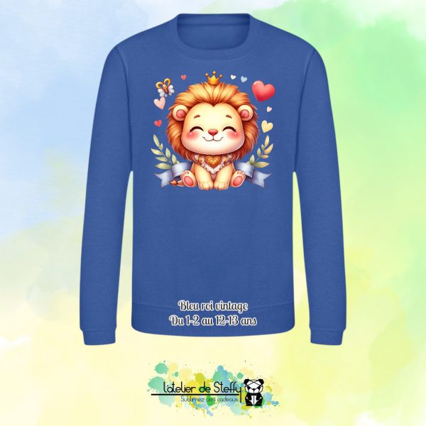 Sweat col rond Lyzo - Lionceau kawaii – Image 8