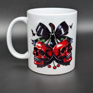 Mug blanc - Cerises halloween