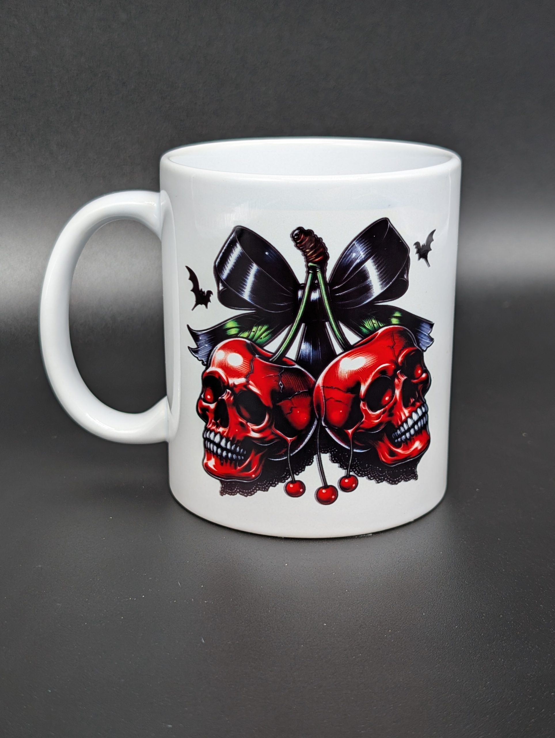 Mug blanc - Cerises halloween