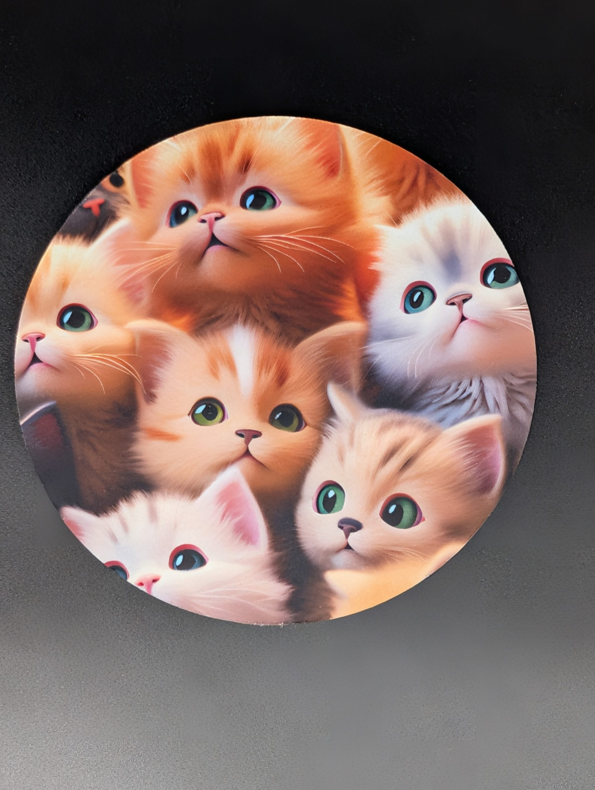 Tapis de souris rond - Chatons mignons