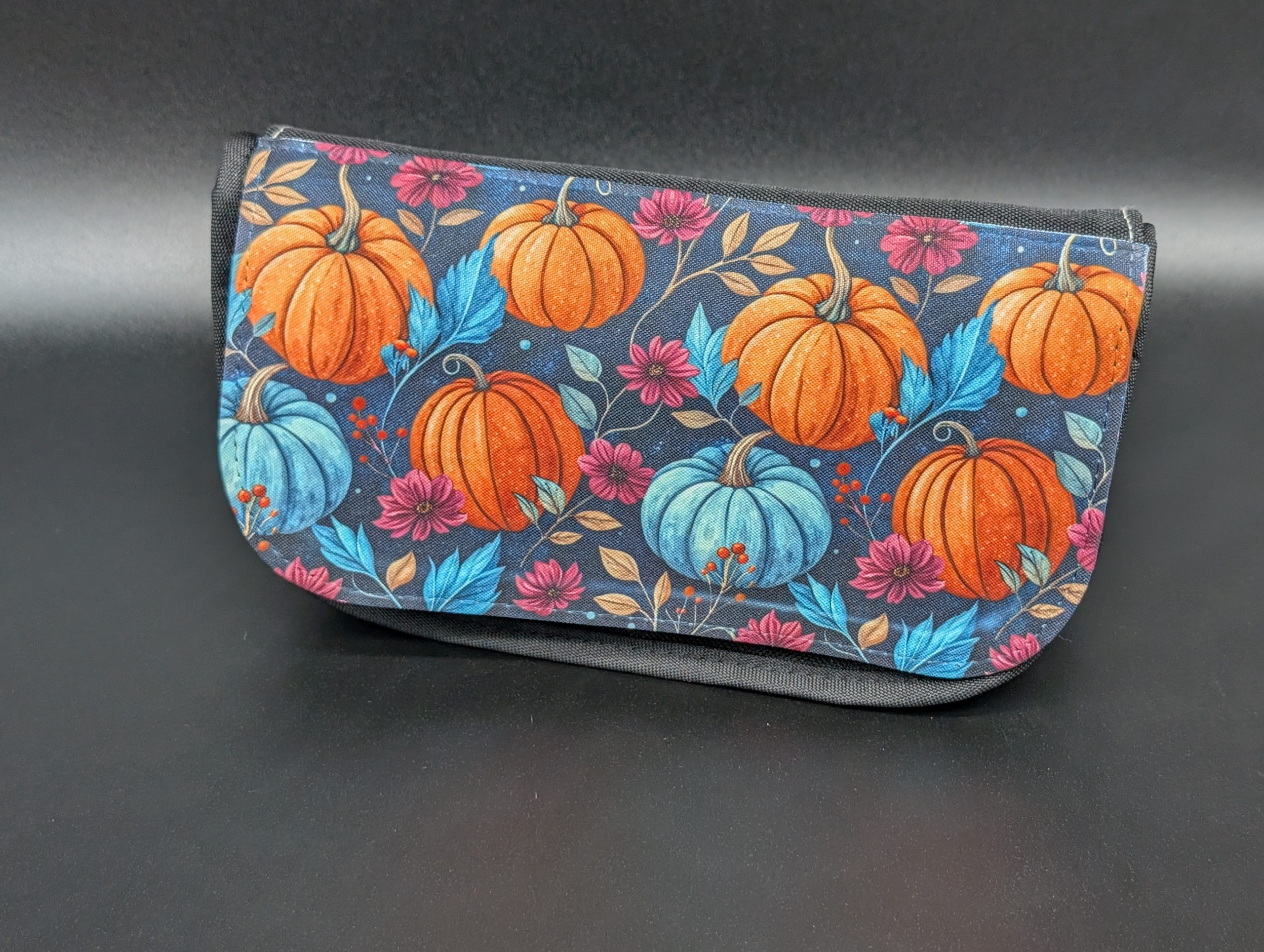 Trousse beauté rabat interchangeable - Citrouilles colorées