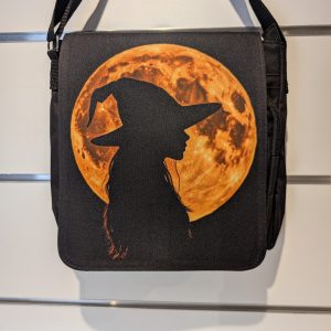 Sac besace rabat interchangeable Denise - Sorcière et lune