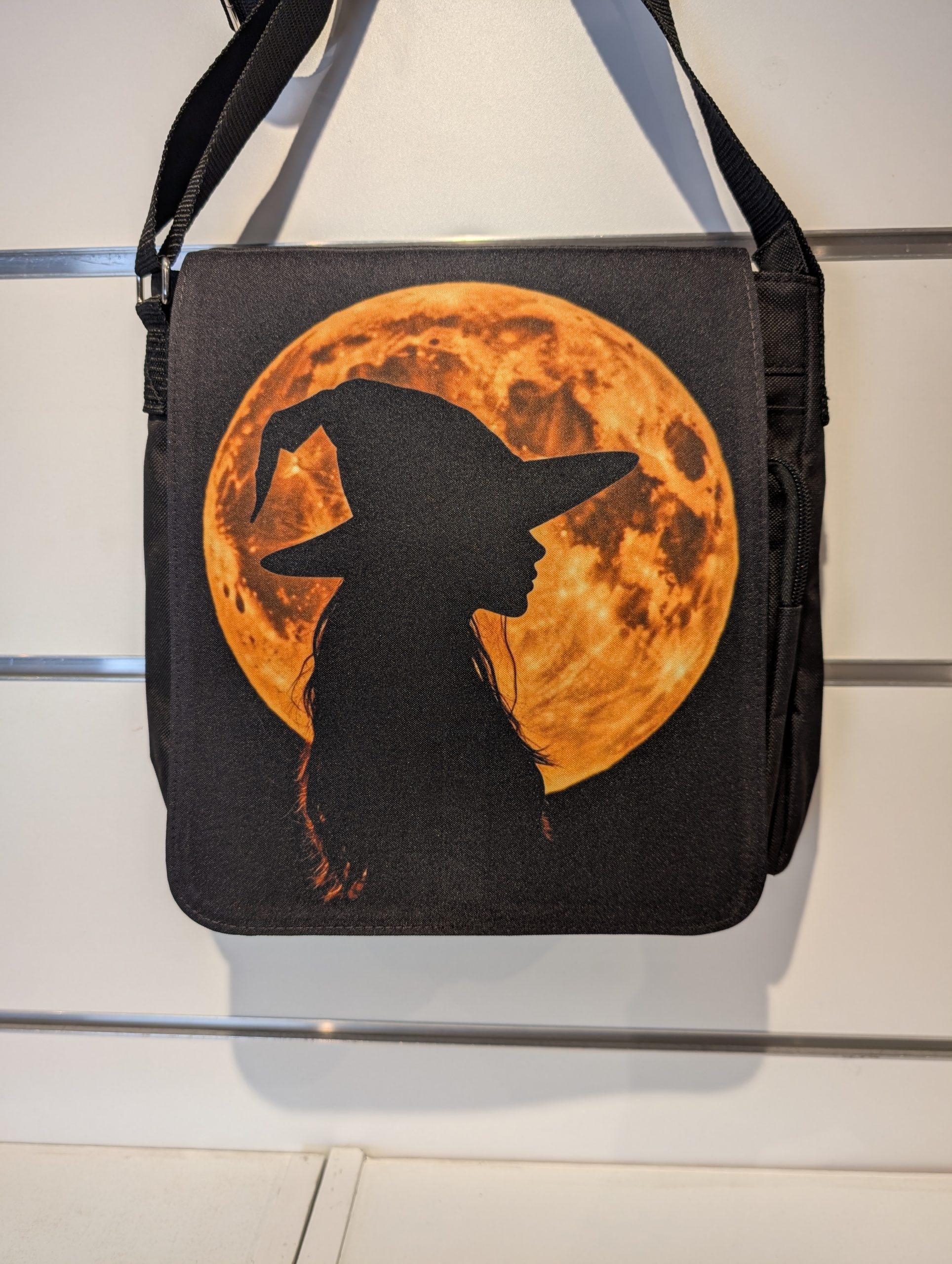 Sac besace rabat interchangeable Denise - Sorcière et lune