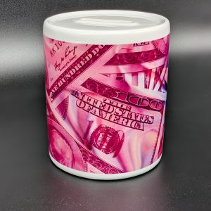 Tirelire - Dollars roses