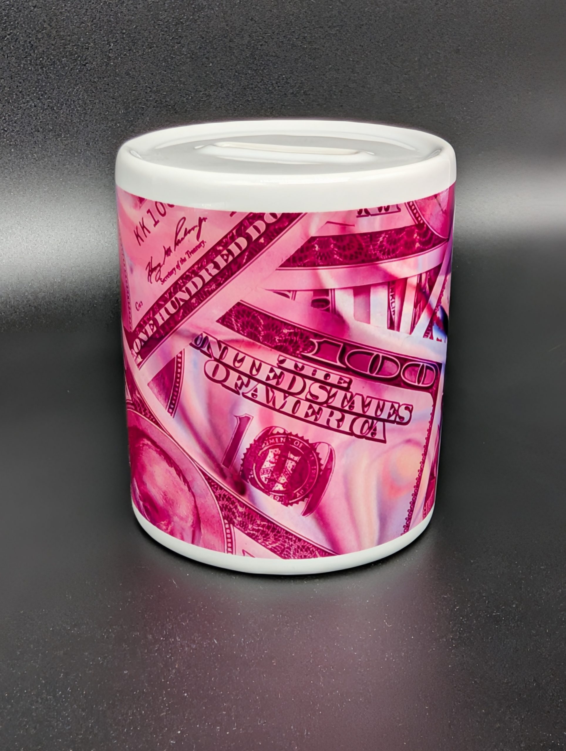 Tirelire - Dollars roses