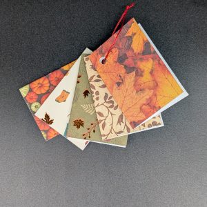 Lot de 5 étiquettes cadeau - Feuilles d'automne