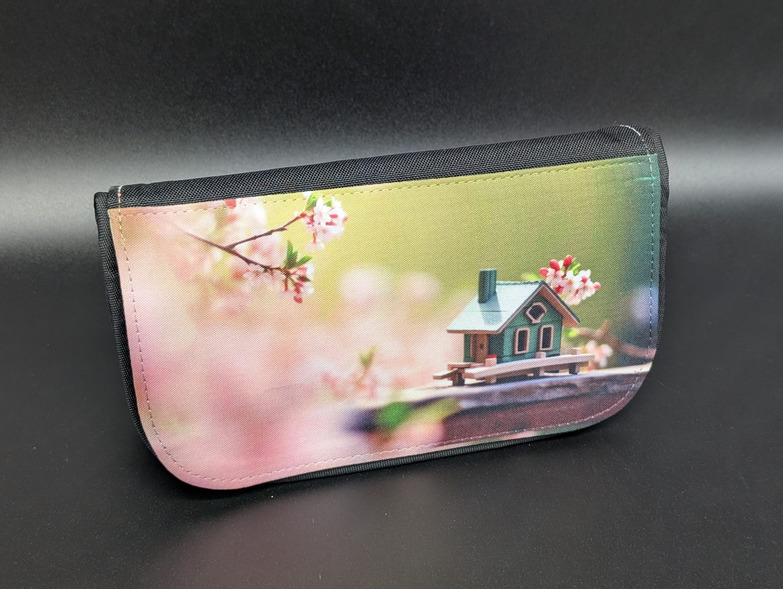 Trousse beauté rabat interchangeable - Fleurs de printemps