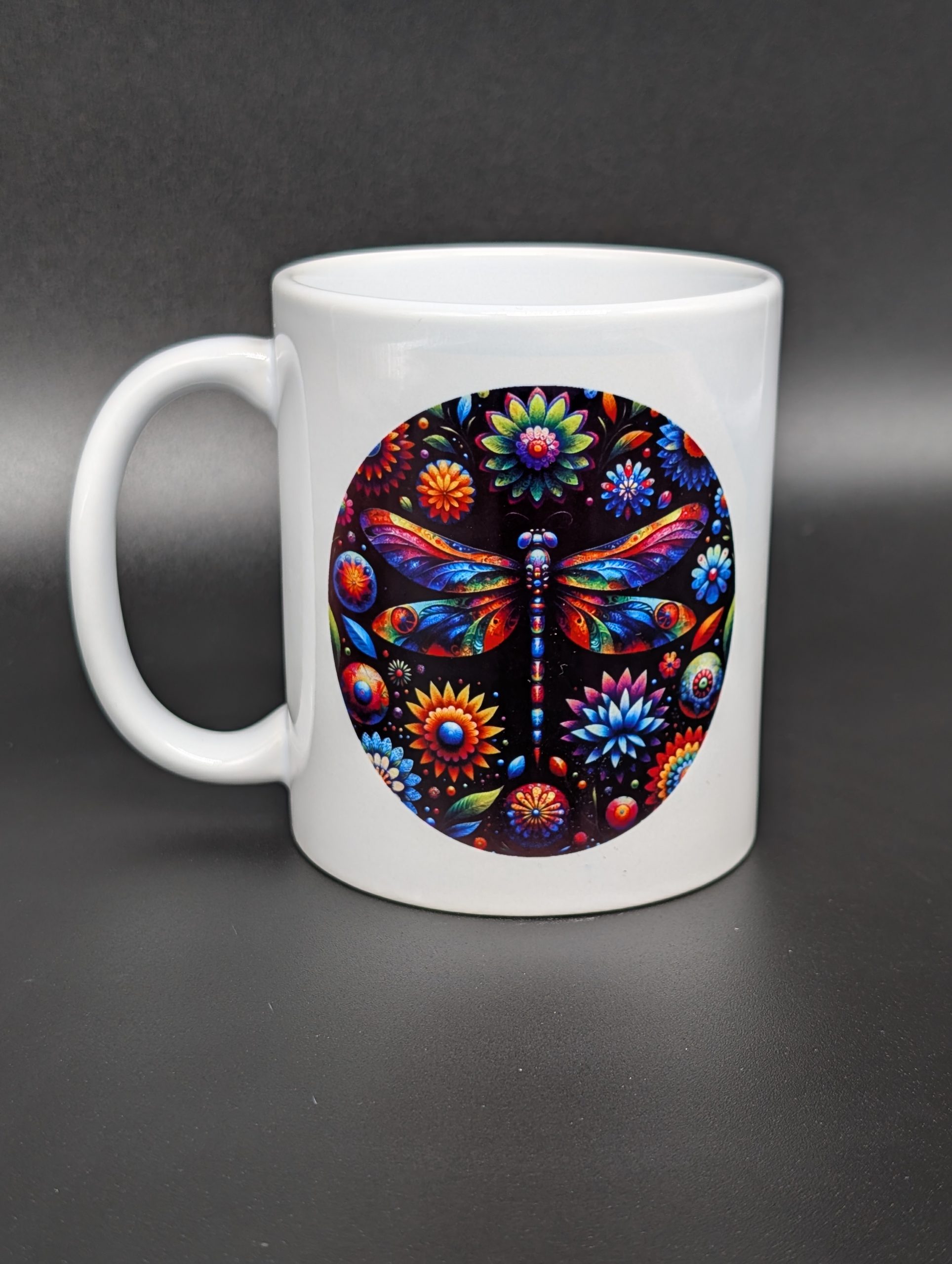 Mug blanc - Libellule