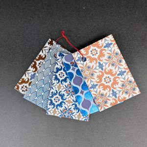 Lot de 5 étiquettes cadeau - Maison d'antan