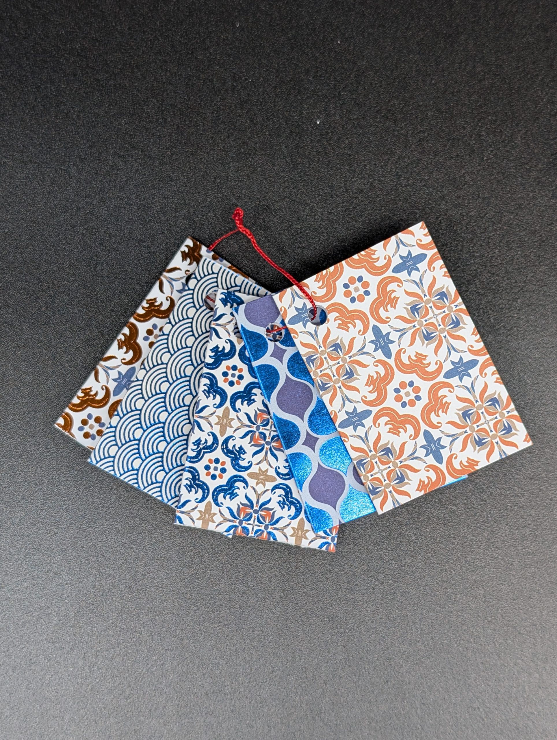 Lot de 5 étiquettes cadeau - Maison d'antan