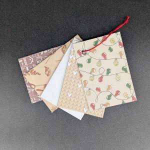 Lot de 5 étiquettes cadeau - Noël naturel