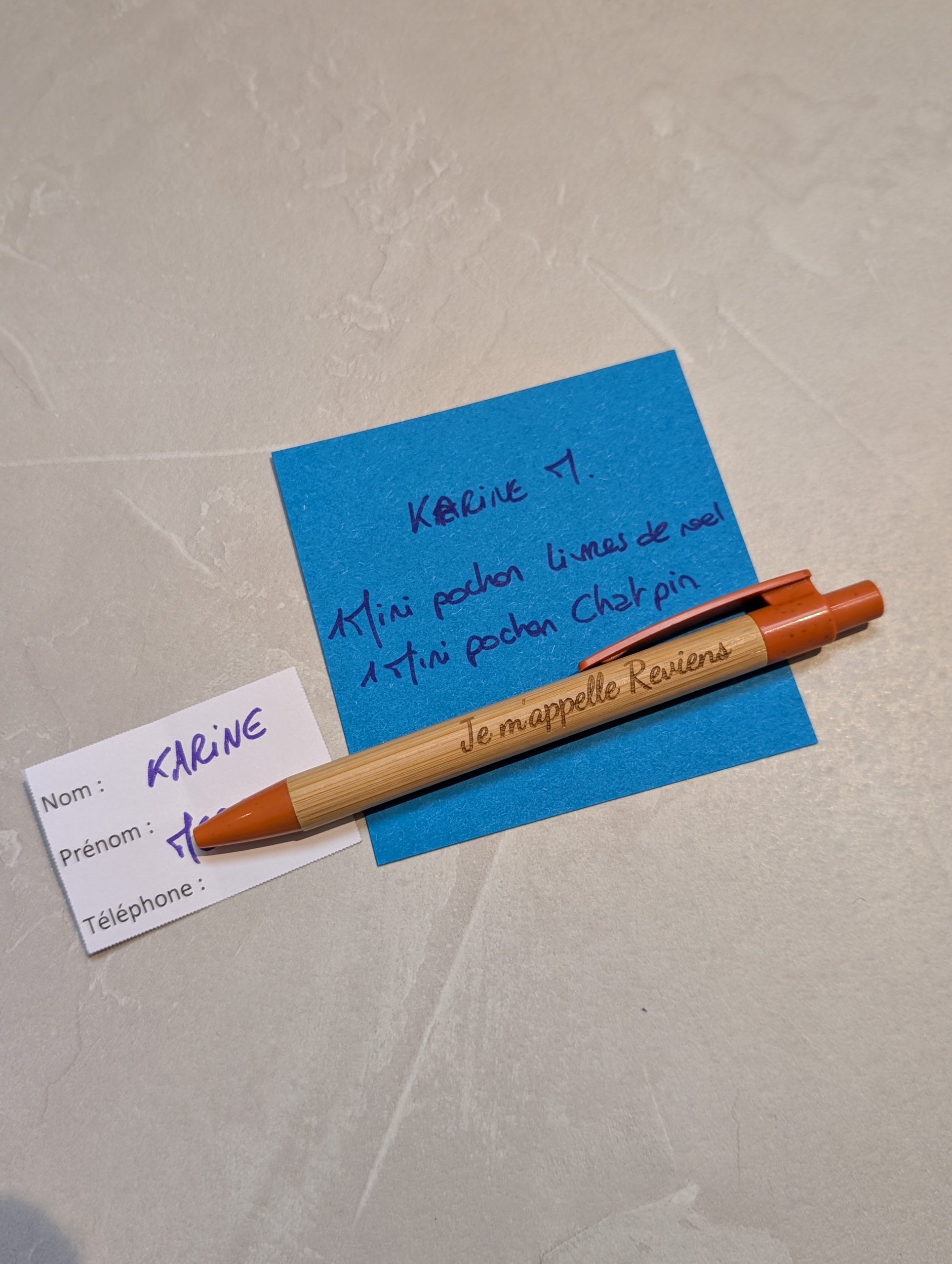 Commande live Karine M.